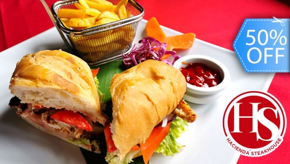 [Image: ¡Paga Q99 en lugar de Q198 por 2 Steak Sándwiches a Elección entre: Pepito de Puyazo,  Chorizo Argentino, de Pollo, Chapín Adobado o Club House de Pollo, Jamón y Queso + 2 Porciones de Papas Fritas + 2 Bebidas Naturales de Jamaica o Tamarindo!m]