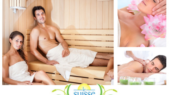 [Image: ¡Paga Q199 en lugar de Q580 por un día de Spa con sauna, jacuzzi e hidroterapia + masaje relajante profundo muscular con puntos de Shiatsu, mascarilla facial del mar muerto y té relajante en Le Suisse Spa!m]