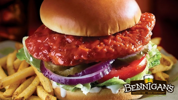[Image: ¡Paga $17 en Vez de $30.95 por Menú para 2 Personas: 1 Entrada de Torre de Aros de Cebolla + 2 Platos a Elección entre Cheeseburger Bites, Buffalo Chicken Sandwich, Kilkenny´s Chicken Wrap o Chicken Stir Fry + 2 Sodas o Tés Helados con Refill!m]