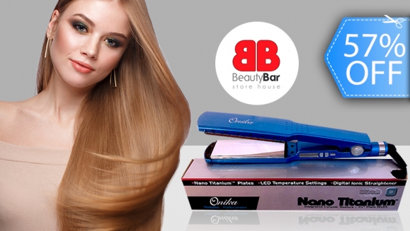[Image: ¡Paga Q160 en lugar de Q375 por Plancha Nano Titanium Onika 450°F: Alisa el Cabello y Aumenta su Brillo!m]