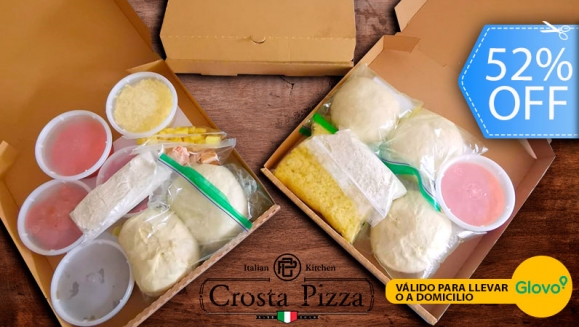 [Image: ¡Haz Pizza en Casa! ¡Paga Q65 en lugar de Q135 por Kit para Hacer Pizza Grande que Incluye: Masa + Salsa + Queso + 1 Vegetal o 1 Carne a Elección!m]