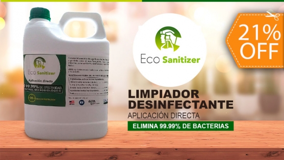 [Image: ¡A Domicilio! ¡Mantén Tus Espacios Libres de Virus y Bacterias! ¡Paga $13.50 en Lugar de $16.99 por 1 Galón de Eco Sanitizer: Limpiador Desinfectante Virucida Amonio Cuaternario Grado Clínico!m]