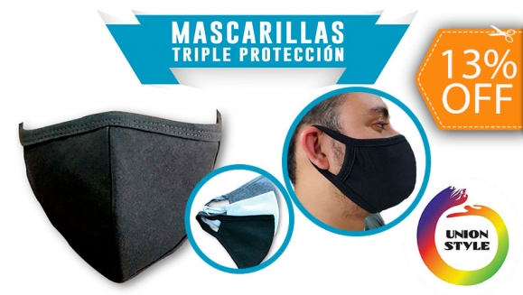 [Image: ¡A Domicilio! ¡Paga $13 en Lugar de $15 por 12 Mascarillas de Tela Triple Protección!m]