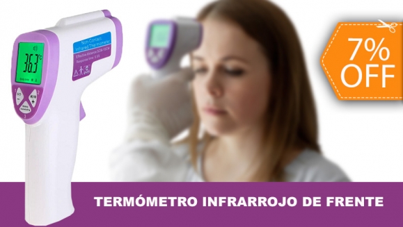 [Image: ¡Toma la Temperatura al Instante! ¡Paga $93 en Lugar de $100 por Termómetro Infrarrojo de Frente + Servicio a Domicilio!m]