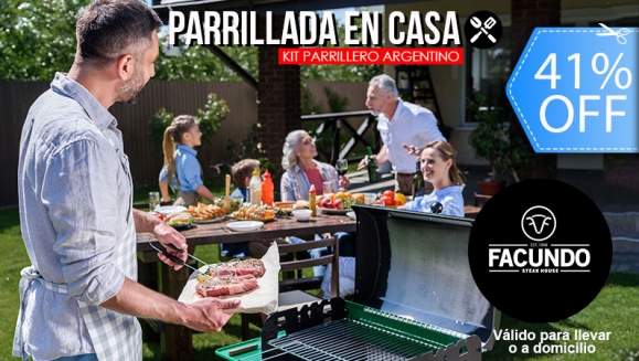 [Image: ¡Para Llevar o a Domicilio! ¡Paga Q299 en lugar de Q506 por Kit de Parrillada en Casa con: 1 Lb. de Lomito + 1 Lb. de Puyazo + 1 Lb. de Chorizo Argentino o Longaniza + 6 Papas Al Romero + 3 Empanadas Argentinas + 1.5 Lt de Gaseosa + 1 Bolsa de Carbónm]
