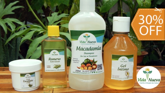 [Image: ¡Paga $14 en Lugar de $20 por Kit de Baño con Productos Naturales: 1 Shampoo de Macadamia, Romero o Aloe Vera + 1 Gel Íntimo + Aceite Esencial de Romero, Té Verde, Frambuesa o Chocolate + 1 Pomada de Eucalipto y Sábila!m]
