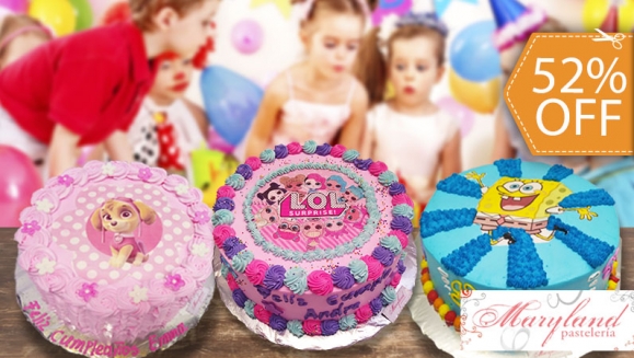[Image: ¡Para Llevar o a Domicilio! ¡Paga $26 en Lugar de $52 por Pastel Redondo de 40 Porciones con Relleno Premium + Decoración con Fotografía o Imagen Impresa en Papel de Arroz!m]