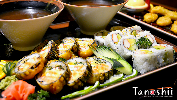 [Image: ¡Paga Q120 en lugar de Q286 por Menú Japonés para 2 que Incluye: 2 Sopas Miso + 1 California Roll + 1 Sake Tempura Maki + 1 Banana en Tempura con Helado de Vainilla + 2 Bebidas!m]