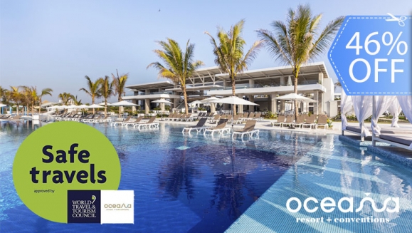 [Image: ¡Oceana Resort TODO INCLUIDO! ¡Paga Q1,599 en lugar de Q2,944 por Pre-Venta Exclusiva de Estadía Familiar para 2 Adultos y 2 Niños (Menores de 10 Años) en Habitación Superior + Impuestos Incluidos!m]