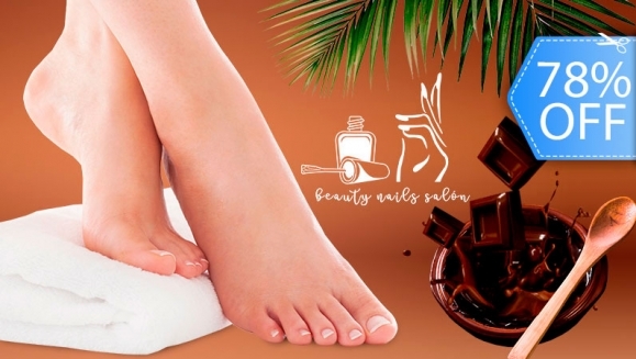 [Image: ¡Paga Q89 en lugar de Q399 por Manicure y Pedicure Spa de Chocolate + Aplicación de Esmalte Permanente en Manos o Pies!m]