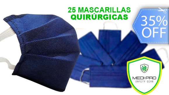 [Image: ¡Paga Q49 en lugar de Q75 por 25 Mascarillas Quirúrgicas Reutilizables!m]