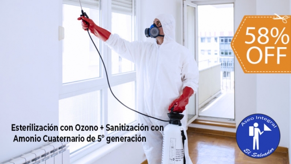 [Image: ¡Protégete del Covid! ¡Paga $40 en Lugar de $95 por Esterilización con Ozono de 3 Cuartos y 2 Baños + Sanitización de Áreas Comunes de Casa, Clínica u Oficina con Amonio Cuaternario de 5º Generación + 1 Bolsa con Ozono para Esterilizar Objetos!m]