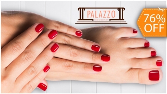 [Image: ¡Paga $12 en Lugar de $50 por Pedicure Spa + Manicure Spa + Exfoliación Detox + Esmaltado Permanente Gelish en Manos y Pies!m]
