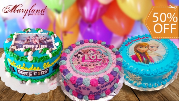 [Image: ¡Para Llevar o a Domicilio! ¡Paga $26 en Lugar de $52 por Pastel Redondo de 40 Porciones con Relleno Premium + Decoración con Fotografía o Imagen Impresa en Papel de Arroz!m]