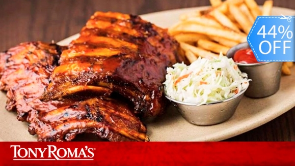 [Imagen:¡Paga Q199 en lugar de Q353 por 2 Platos de Halfs Rack de Baby Back Ribs + Papas Fritas + 1 Entrada de Aros de Cebolla!]