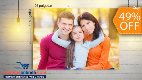 [Image: ¡A Domicilio! ¡Paga $20 en Lugar de $38.90 por 2 Fotos-Lienzos: Fotografías o Imágenes Impresas en Lona Mate o Brillante Montada en un Marco de Madera de 21x26 Pulgadas!m]