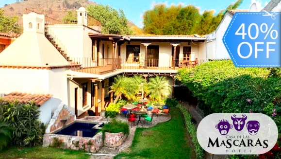 [Image: ¡Paga Q359 en lugar de Q600 por Estadía de 1 Noche en Antigua Guatemala para 2 Personas!m]