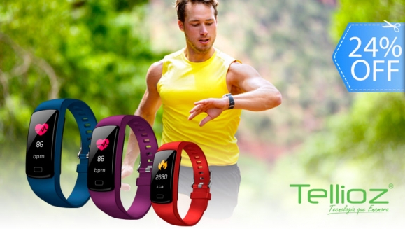 [Image: ¡Paga Q189 en lugar de Q250 por Tellioz Smart Band con Contador de Pasos, Monitor de Sueño, Ritmo Cardiaco, Presión Arterial, Calorías Quemadas y Más!m]