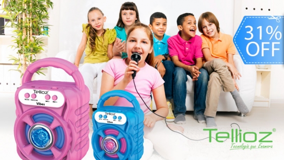 [Image: ¡Paga Q125 en lugar de Q180 por Tellioz Vibes: Bocina Bluetooth para Niños!m]