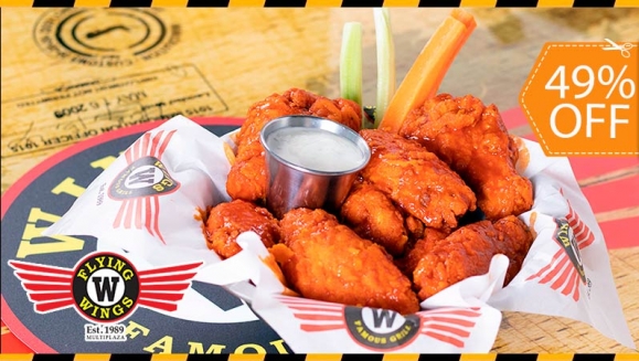 [Image: ¡Paga $14.50 en Lugar de $ 28.47 por 10 Alitas + 10 Boneless + 1 Entrada de Aros de Cebolla + 2 Limonadas! ¡253 Cupones Disponibles!m]