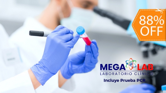 [Image: ¡Paga $18 en Lugar de $156 por Prueba PCR (Proteína C Reactiva) + 19 Exámenes de Laboratorio: Glucosa, Colesterol, Triglicéridos, Ácido Úrico, Creatinina, Urea, Proteínas Totales, Hemoglobina y Más!m]