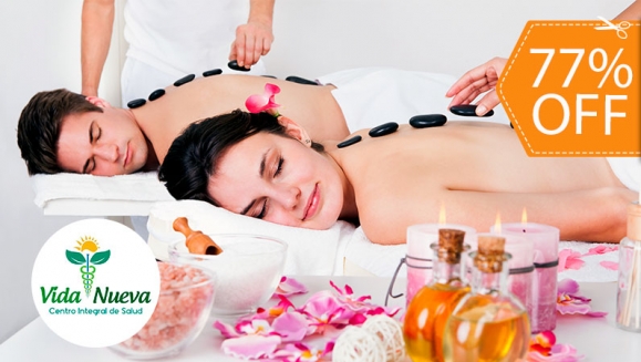 [Image: ¡Paga $25 en Lugar $110 por 2 Masajes Relajantes + 2 Masajes con Piedras Calientes + 2 Exfoliaciones Faciales + 2 Ajustes Quiroprácticos + Consulta de Iridología!m]
