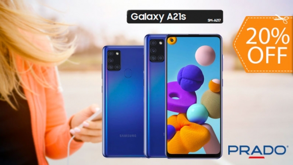 [Imagen:¡Paga $240 en Lugar de $299.95 por 1 Smartphone Modelo SAMSUNG A21S: Con Cámara Cuádruple, Pantalla Infinity-O de 6.5 Pulgadas, Batería de 5.000 mAh, Procesador Octa-Core Avanzado, 4GB de RAM y 64GB de Almacenamiento Interno!]