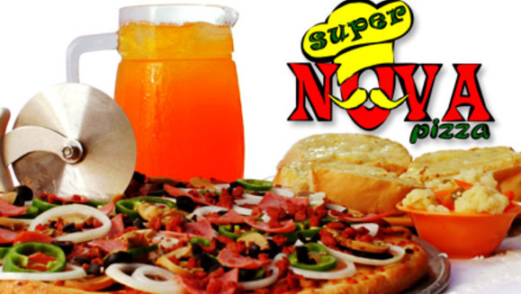 [Image: ¡Paga $11 en lugar de $22 por una pizza Nova Reina tamaño jumbo (16 porciones) + una orden de 4 panes con ajo y queso + 1 pichel de cerveza, gaseosa o té helado en Súper Nova Pizza! ¡SÓLO 500 DISPONIBLES!m]