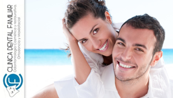 [Image: ¡Paga $35 en lugar de $105 por blanqueamiento dental por medio de cubetas Ultradent (2 unidades) + limpieza con ultrasonido + evaluación con cámara intraoral en Clínica Dental Familiar!m]