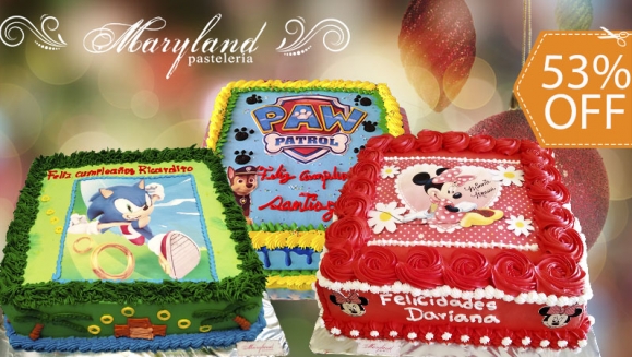 [Image: ¡Paga $35 en Lugar de $75 por Pastel Cuadrado de 60 Porciones con Relleno Premium + Decoración con Fotografía o Imagen Impresa en Papel de Arroz!m]