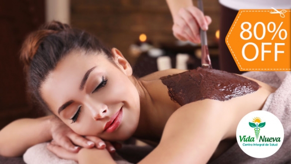 [Image: ¡Paga $22 en Lugar de $110 por 2 Masajes Relajantes con Crema de Chocolate + 2 Masajes Cráneo-Facial + 2 Ajustes Quiroprácticos + 2 Exfoliaciones Podales + Consulta de Iridología!m]
