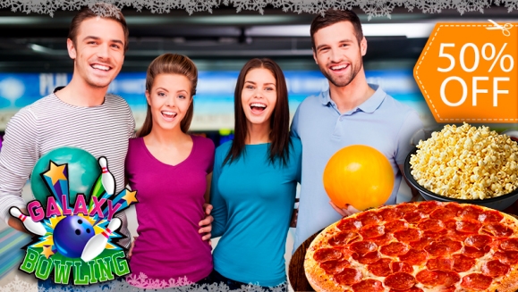 [Image: ¡Paga $15 en Lugar de $30.30 por 1 Hora de Boliche para 4 Personas + Pizza de 8 Porciones + 1 Bowl de Palomita de Maíz!m]