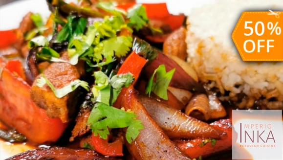 [Image: ¡Paga $32.96 en Lugar de $65.92 por Banquete Peruano para 4 con: 1 Lomo Saltado, + 3 Pollos Saltados + 4 Sodas!m]