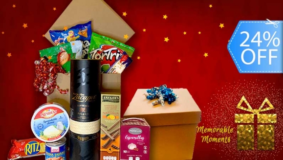 [Image: ¡Paga Q685 en lugar de Q900 por Canasta Navideña Momentos Memorables con 1 Botella de Whisky Etiqueta Negra o Ron Zacapa Centenario + Marshmallows + Tortrix + Queso President + Salchichas tipo Vienna + Galletas Ritz y Más!m]