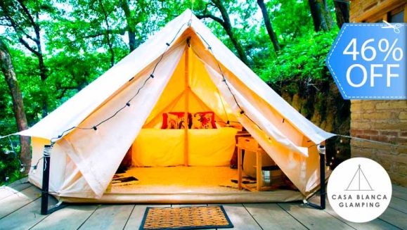 [Image: ¡Paga Q650 en lugar de Q1,200 por Estadía para 2 Personas en Carpa de Lujo Equipada con: Deck Privado + Cama + Baño + Churrasquera + Utensilios de Cocina + Filtro de Agua + Fogata + Uso de Jacuzzi y Más!m]