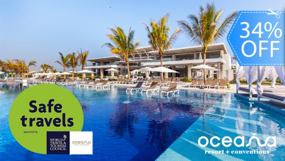 [Imagen:¡Oceana Resort TODO INCLUIDO! ¡Paga Q1,999 en Lugar de Q3,040 por Exclusiva Estadía Familiar para 2 Adultos y 2 Niños (Menores de 10 Años) en Habitación Superior + Impuestos Incluidos!]