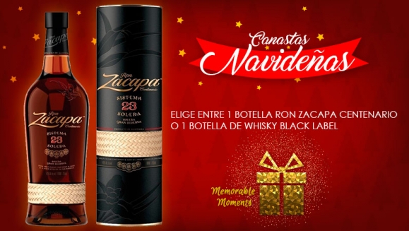 [Image: ¡Paga Q549 en lugar de Q1,250 por Canasta Navideña Momentos Dorados con 1 Botella Ron Zacapa Centenario o Johnnie Walker Etiqueta Negra y Más!m]