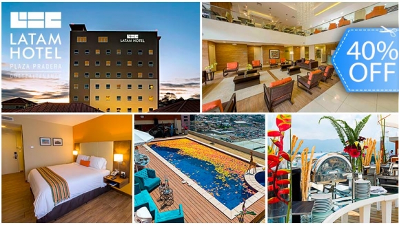 [Image: ¡Paga Q599 en Lugar Q999 por Estadía Familiar en LATAM: Habitación Doble Queen para 2 Adultosy hasta 2 Niños + Desayunos a La Carta + Acceso al Roof Top con Piscina Climatizada, Jacuzzi, Sauna Seco y Gimnasio!  m]