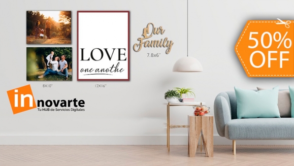 [Image: ¡Paga $15 en Lugar de $30 por 3 Foto-Lienzos: 2 Canvas de 8x10 Pulgadas + 1 Canva de 12x16 Pulgadas + Letras Personalizadas en MDF (Imitación de Madera) de 7.8x6 Pulgadas!m]