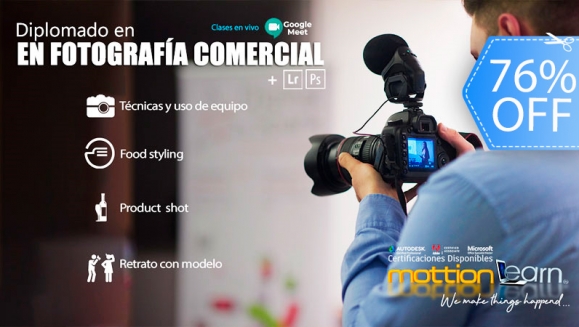 [Imagen:¡Paga Q449 en Lugar Q1,880 por Diplomado en Fotografía Comercial Modalidad Virtual EN VIVO!]