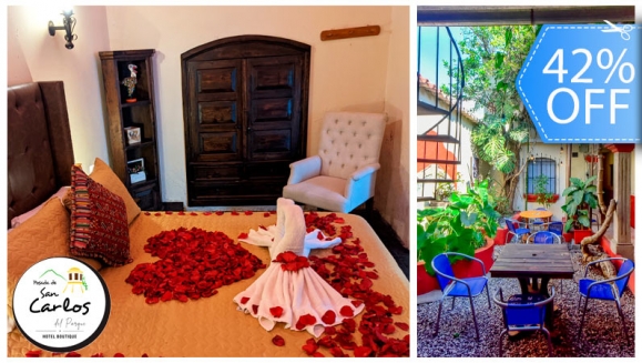 [Image: ¡Paga Q499 en lugar de Q855 por Estadía Romántica para 2 con: 1 Noche de Hospedaje + Decoración con Pétalos de Rosa + Fresas con Chocolate + 1 Botella de Vino Tinto + 2 Desayunos Típicos Chapines + Impuestos Incluidos!m]