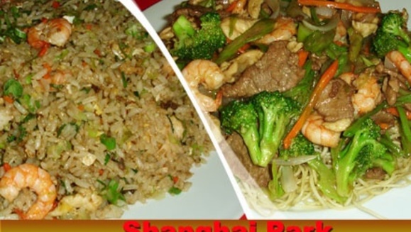 [Image: ¡Paga Q45 en lugar de Q90 por arroz frito o chow mein a elección + 2 bebidas en Restaurante Shanghai Park!m]