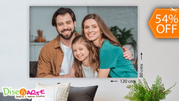 [Image: ¡Paga $18 en Lugar de $39.55 por Fotografía o Imagen Impresa en Lona Mate o Brillante y Montada en Marco de Madera de Medidas Gigantes: 80 x 120 Centímetros!m]
