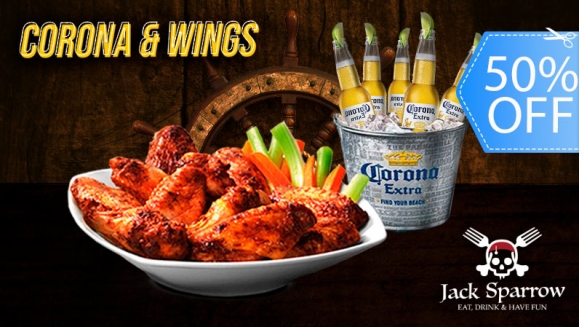 [Image: ¡Paga Q125 en Lugar de Q250 por 1 Cubetazo de 5 Cervezas Corona + 1 Libra de Alitas Búfalo o BBQ con Aderezo Ranch!m]