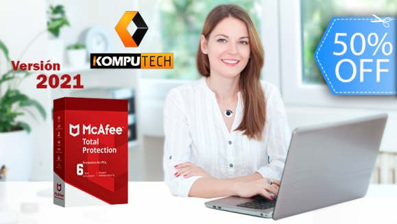 [Image: ¡Mucho más que un software antivirus! ¡Paga Q175 en lugar de Q350 por McAfee 2021 Total Protection  con Licencia de 1 Año!m]