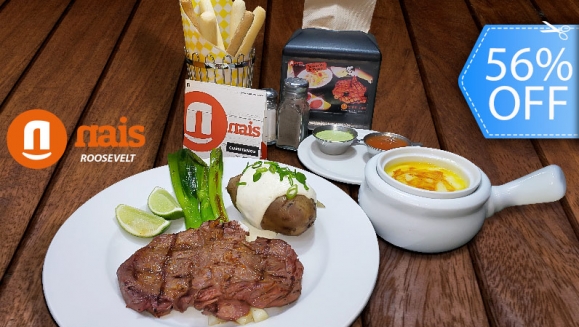 [Imagen:¡Paga Q149 en Lugar de Q339 por 2 Platos de Asado Don Torcuato que Incluyen: 6 Oz. de Lomito o Puyazo C/U + Papa al Horno con Crema + Tallos de Cebollitas a La Llama + Queso Fundido con Palitos de Pan + Chirmol + 2 Sodas!]