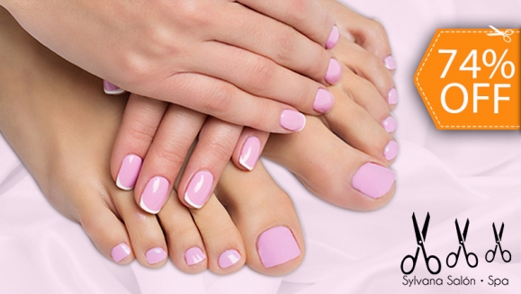 [Image: ¡Paga $9 en Lugar de $35 por Set de Uñas Acrílicas a Elección entre French, Naturales o Cover de Color (Baño de Acrílico) + Esmaltado Permanente en Manos o Pies!m]