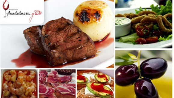 [Image: ¡Paga $14 en lugar de $28 en todo el menú de restaurante Andalucía y Olé!m]