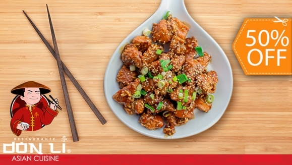 [Image: ¡Paga $12 en Lugar de $24 por Menú para 2: Pollo de Especialidad a Elección entre Terikayi, Kung Pao, Zuchinni, Agridulce o en Salsa Naranja + 1 Bowl Grande de Arroz Blanco + 1 Orden de Wantanes de Pollo + 1 Pichel de Té Verde o de Melocotón!m]