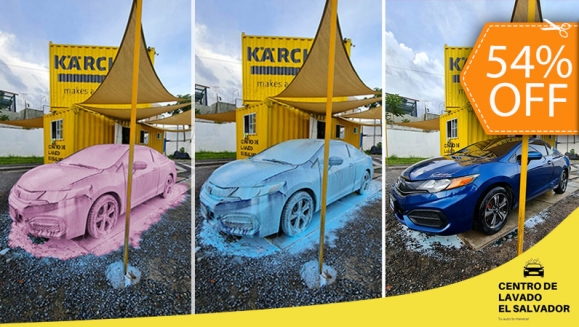 [Image: ¡Paga $24.99 en vez de $53.99 por Limpieza Profunda y Abrillantado de Auto SmartClean: Lavado con Espuma Blanca, Morada, Rosa y Azul + Cherry Wax (Cera Espumante) + Pulido de Vidrios + Detallado de Motor + Llantas Negras + Detallado de Silicón!m]